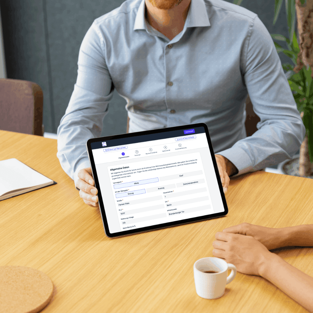 Wohnungsübergabe-Software Tablet-Ansicht: Intuitive Eingabemaske für digitale Protokolle